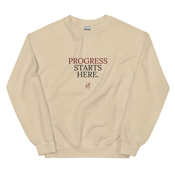 Progress Starts Here Crewneck Sweatshirt-Everyday Essentials Collection - Image 3